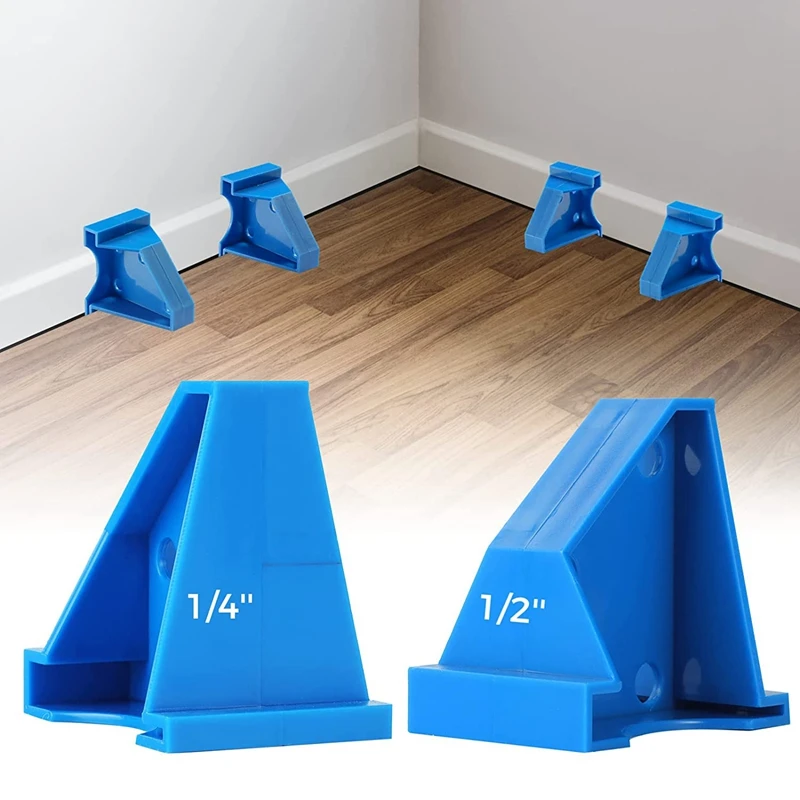 Espaciadores de pisos de 40 piezas, espaciadores de pisos laminados 2 en 1 con huecos de 1/2 pulgada y 1/4 pulgada