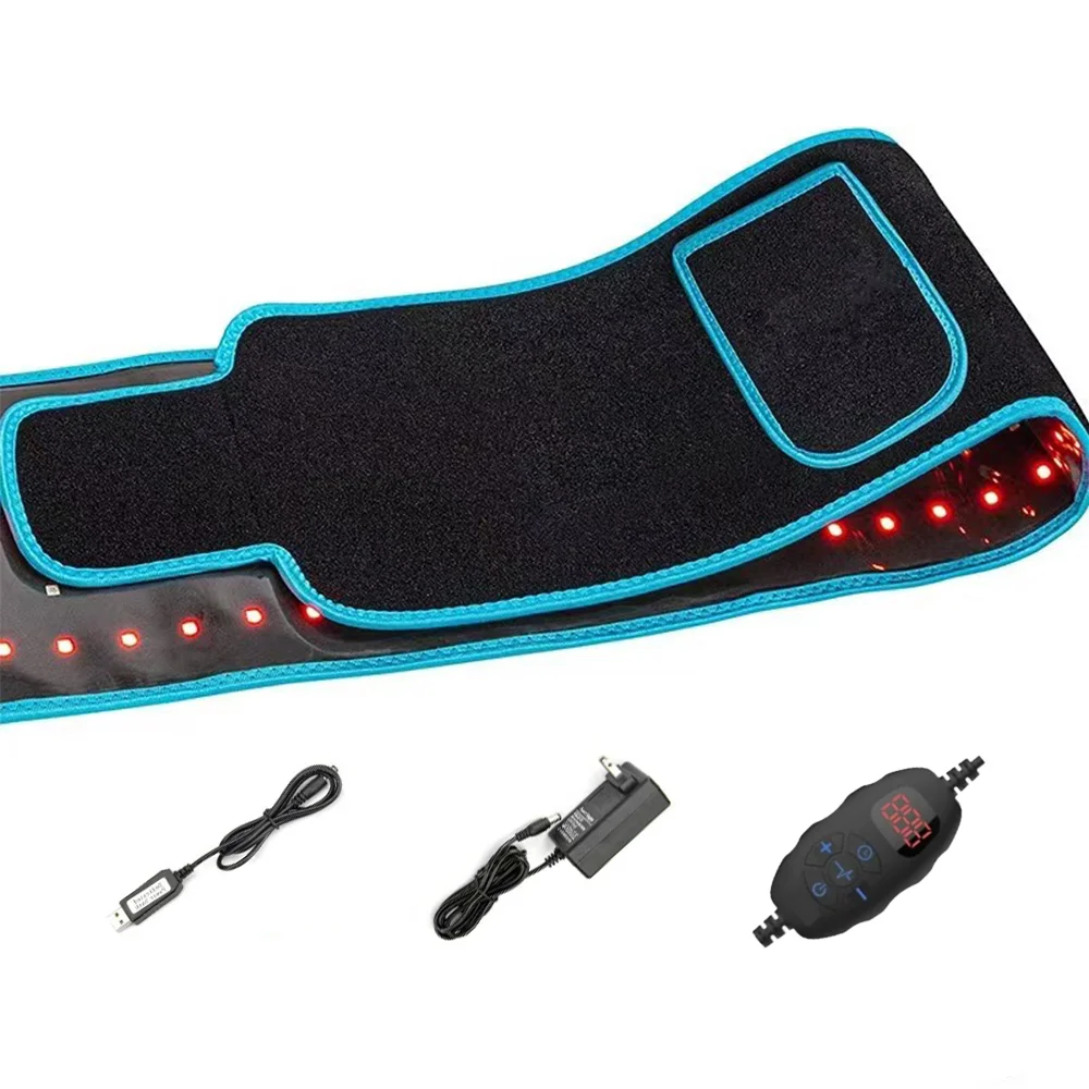 Cinturón de terapia infrarroja con luz roja, almohadilla de cintura para quemar grasa, adelgazar, dispositivo de alivio del dolor articular, 105 piezas, LED, 660nm/850nm