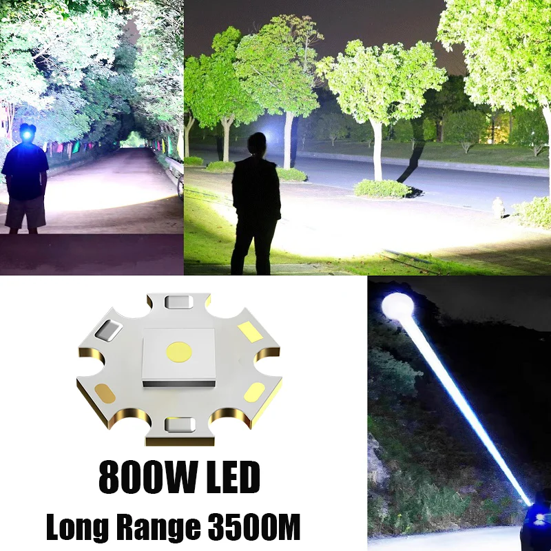 Most Powerful LED Headlamp USB Rechargeable Head Flashlights Ultra Bright Big Aperture Head Torch Fluorescent Camping Headlights