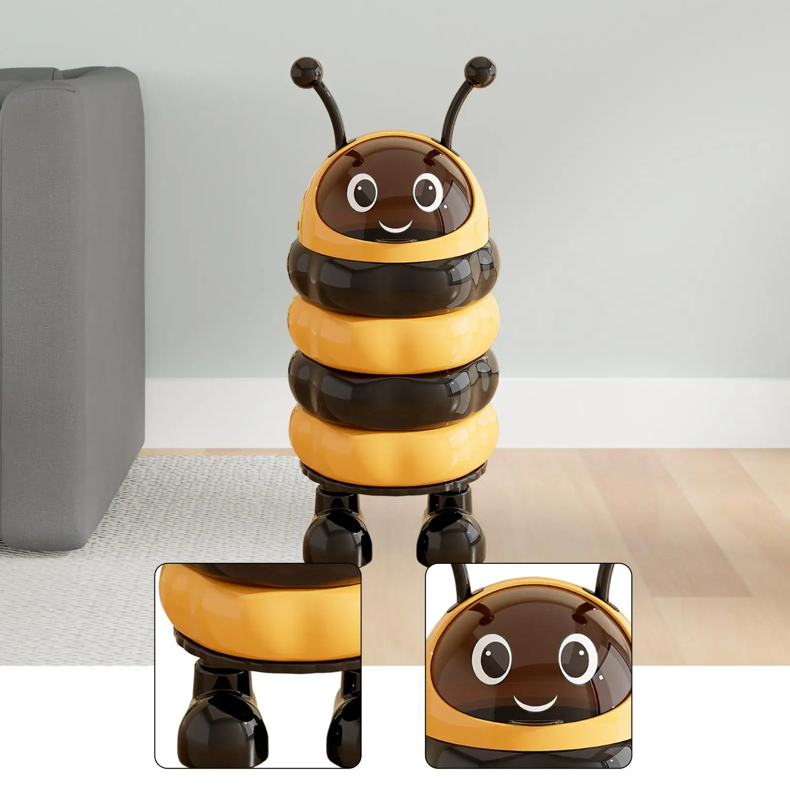 

Мусорный бак в форме пчелы, портативный бытовой милый мусорный бак для домашней кухни, отеля