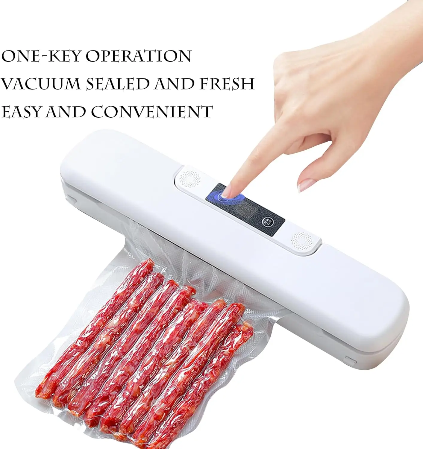 Vacuum Sealer Machine , Wet/Dry Automatic for Meat Saver & Preservation (White)