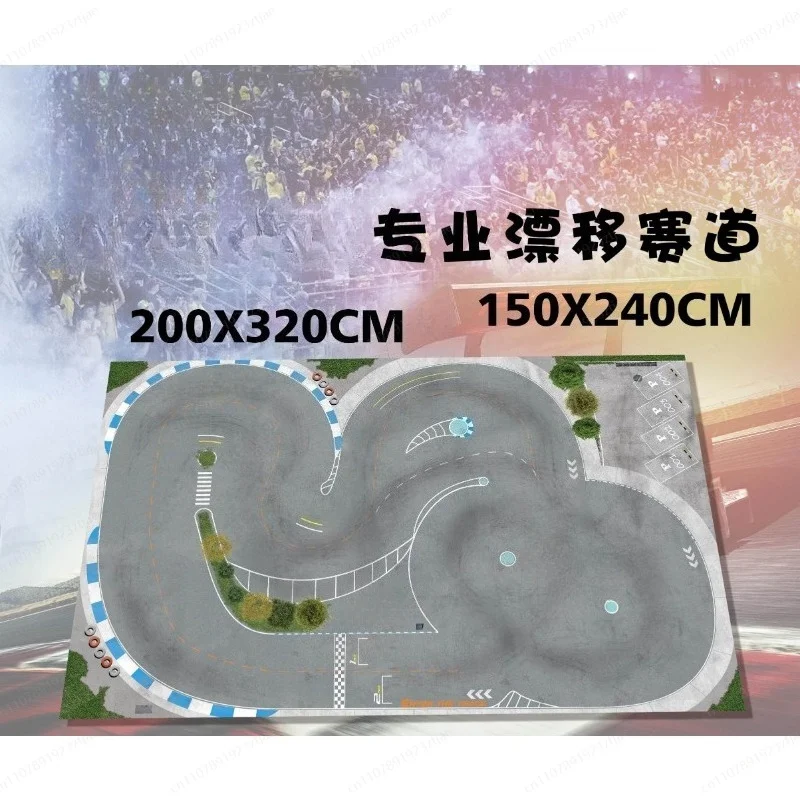 Professional Drift Track Map – Racing Carpet Pad for 1:24 & 1:43 Scale RC Cars