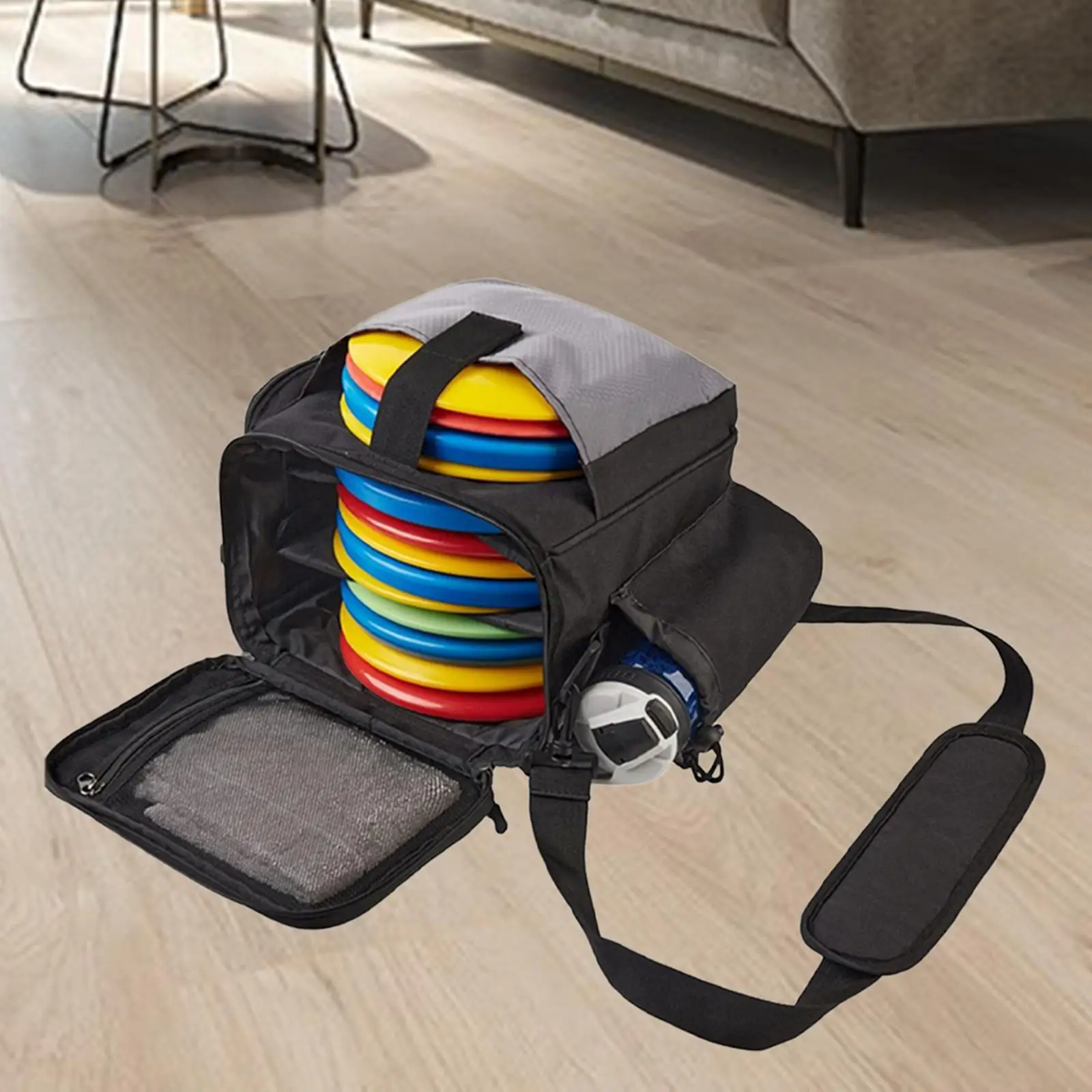 حقيبة تنظيم تخزين القرص على شكل قرص الجولف تناسب ما يصل إلى 13+ قرصًا عمليًا