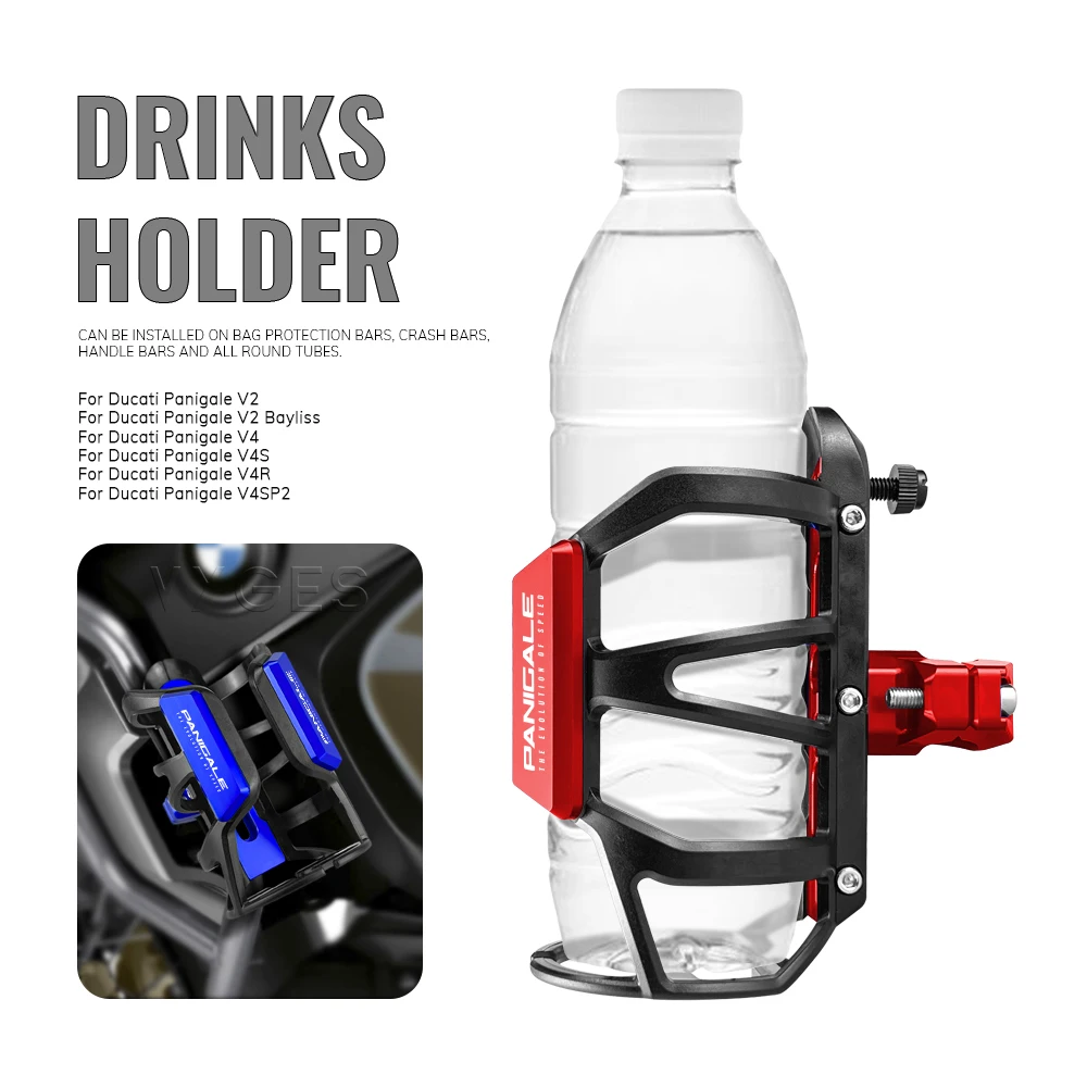 Motorcycle Beverage Water Bottle Cage Drinks Holder Water Cup Holder For Ducati Panigale V2 V4 V4R V4SP2