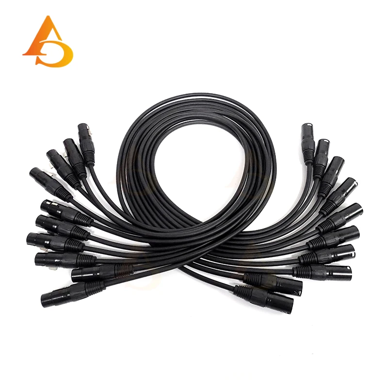 10Pcs/lots 3-PIN DMX Cable 1M/2M/3M Led Par Light Connection Cable DMX Signal Line Used For Stage Light