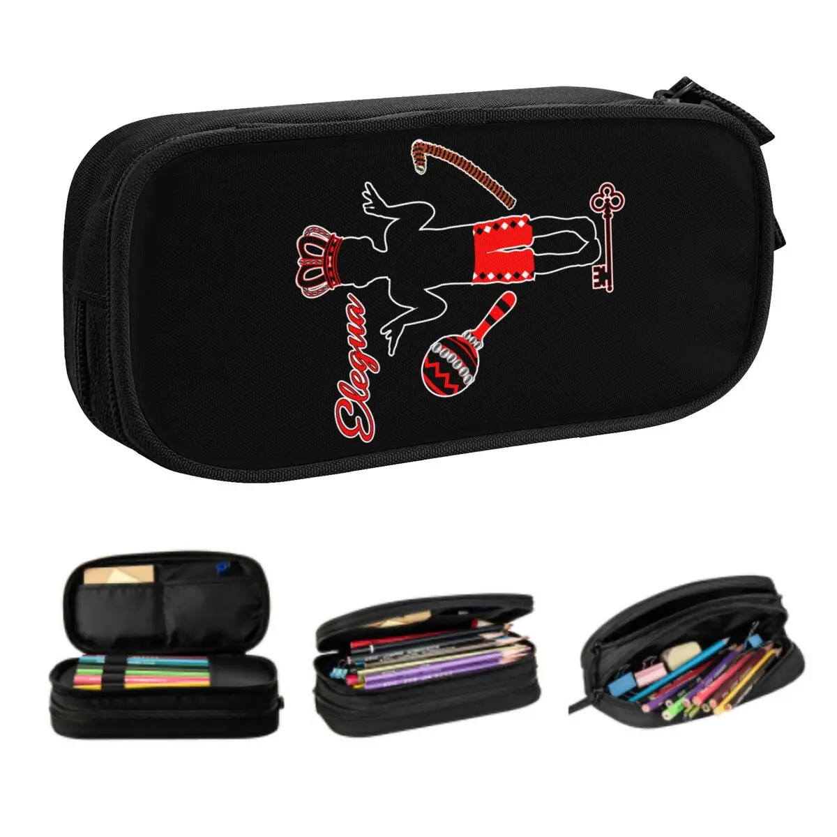 Custom Elegua Korean Pencil Cases Boys Gilrs Big Capacity Pencil Pouch Students Stationery