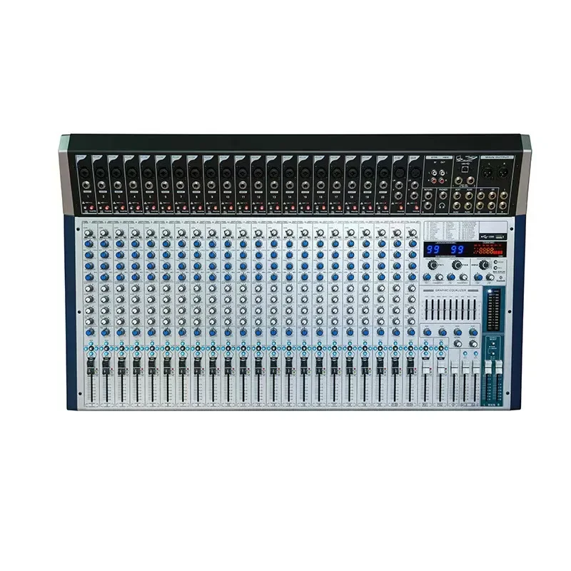 

YYHC-Professional 32-way small mixing board four-unit double 99 effect sound card MP3 balanced Bluetooth with power amplifier