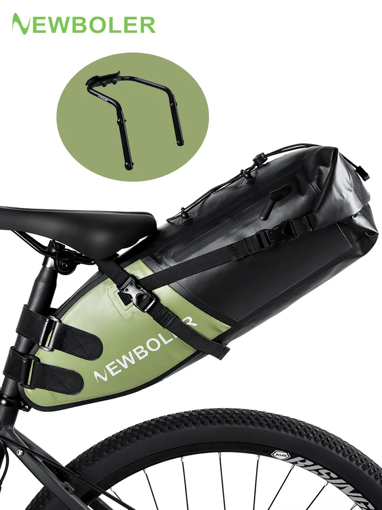 AliExpress NEWBOLER Bike Saddlebag Stabilizer Set Waterproof 13L Large Capacity More Stable For MTB Road bike Can Fit Water Bottle Cage