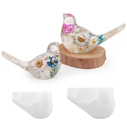 Bird Shaped Ornament Decoration Mold DIY Crystal Epoxy Resin Cement Gypsum Candle Ornament Bird Mirror Silicone Mould For Resin