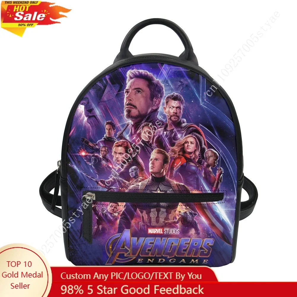 

Avengers Endgame Cosplay Custom Backpack Purse Women Carter Schoolbags Double Shoulder Bag Mini Daypack Leather Travel Bag