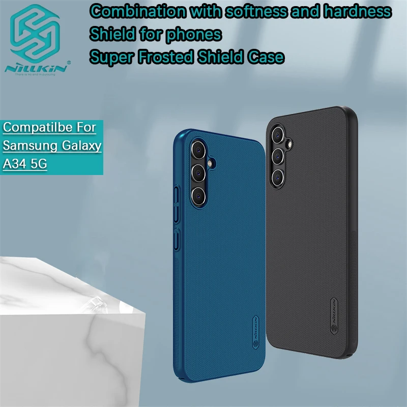 for Samsung Galaxy A33/A34/A04/A04S/M53/M33/M54/F23/M23 Nillkin Super Frosted Shield Anti fall phone case shockproof protective