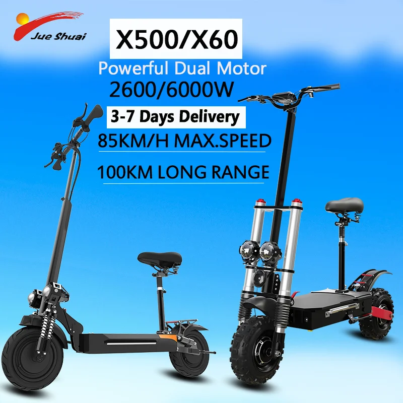 Electric Scooter 2600W/6000W Powerful Dual Motor Foldable Scooter Electric 85KM Fast Speed Patinete Eléctrico 11