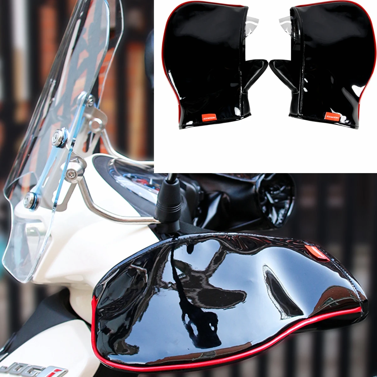 Motorcycle Scooter Bicycle Windproof Rainproof Winter Keep Warm Hot Protect Handlebar Handle Large Guard Cover Gloves