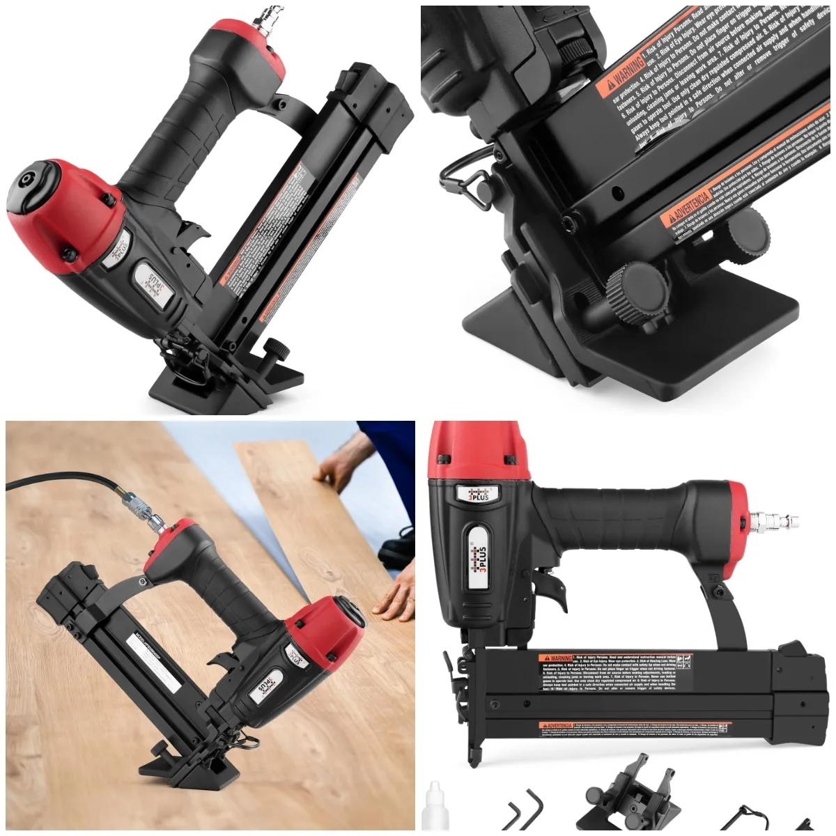 

HFS509040SP 4-in-1 Pneumatic 18 Gauge Flooring Stapler/Nailer