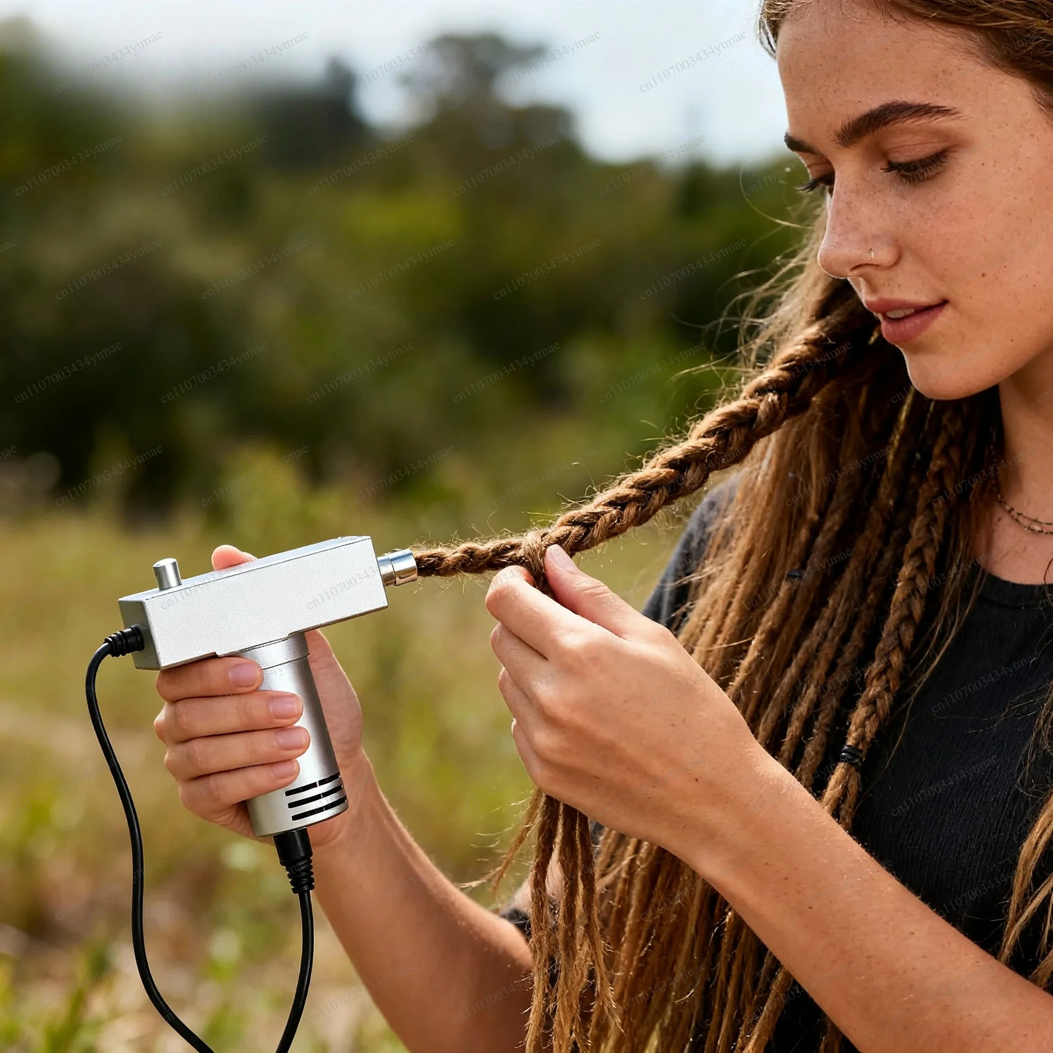Automatic Dreadlock Maker Machine Kit, Handheld Portable Electric Hair Braider, 7‑Speed Adjustable Instant Dreadlock StylingTool
