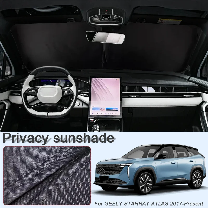 Car Polyester Window Privacy Sunshade Cover  For GEELY STARRAY ATLAS 2017-2026 Anti-UV Heat Insulation Protect Cover Accessories
