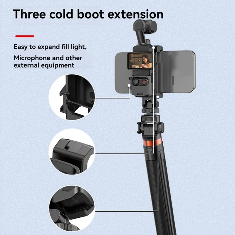 Suitable For DJI OSMO POCKET3 Mobile Phone Prompter Bracket Expansion Bracket Extension Rod Tripod Accessories