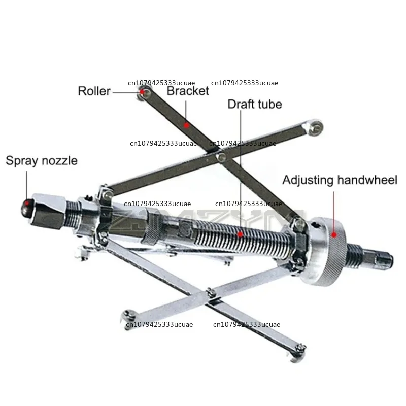 NKP-1 High-Pressure Pipe Inner Wall Spray Gun 0.4-0.6MPa Pipeline Painting Machine Internal Surface Sprayer Tool