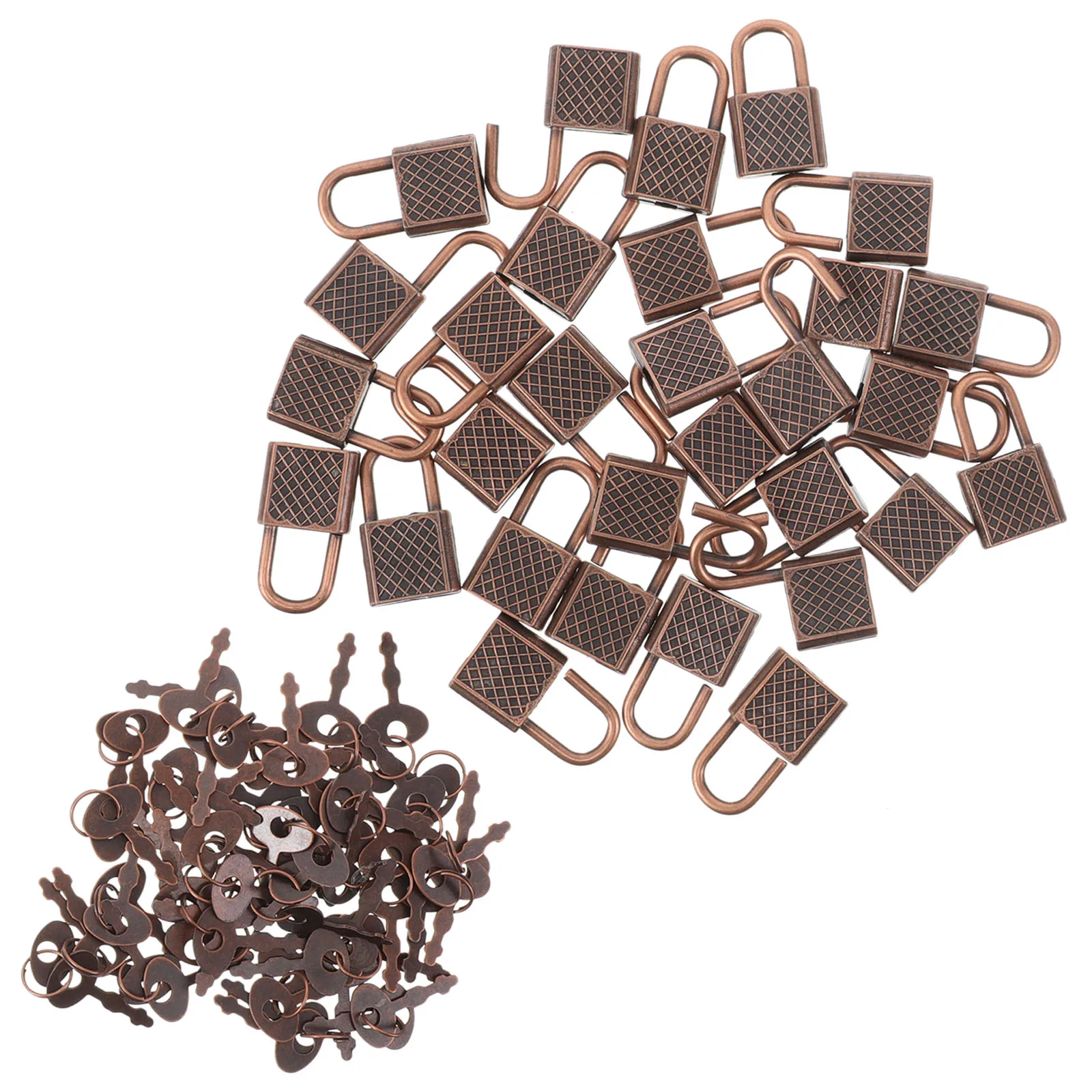 

30Sets Pirate Lock Set Mini Metal Padlocks Keys Vintage Decorative Lock for Treasure Chest Halloween Party Role Play