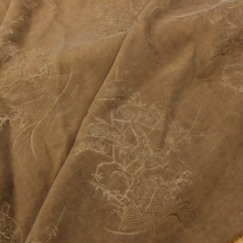 Silk Sanbo satin jacquard intangible cultural heritage ancient method Xiangyunsha washable fabric niche designer clothing ramie