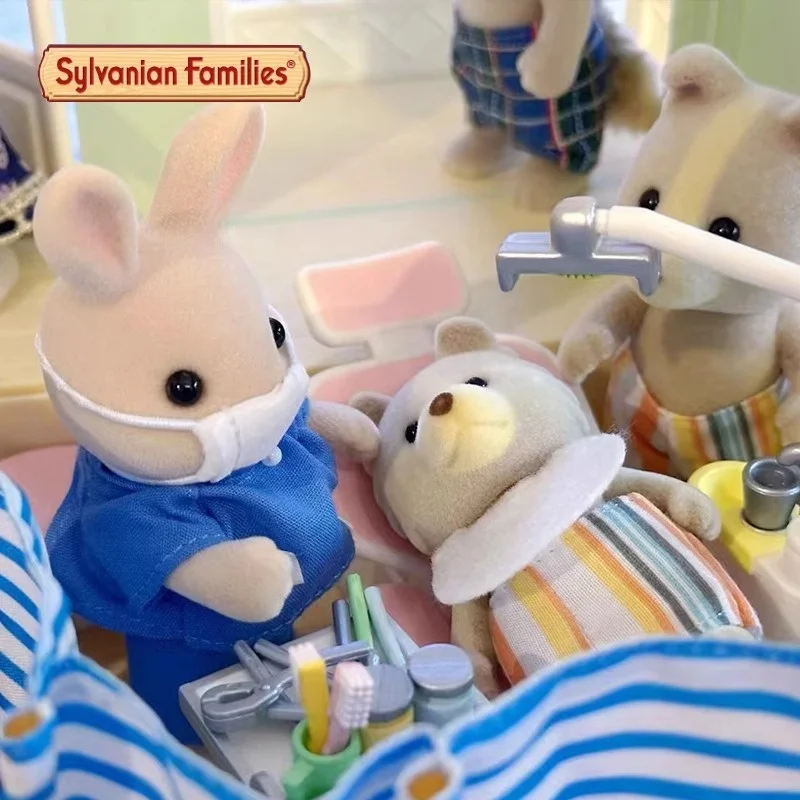 Sylvanian family-Conjunto de juguetes para niños, ropa, muebles, houes, simulación, juego de enfermera, hombre y mujer, accesorios originales