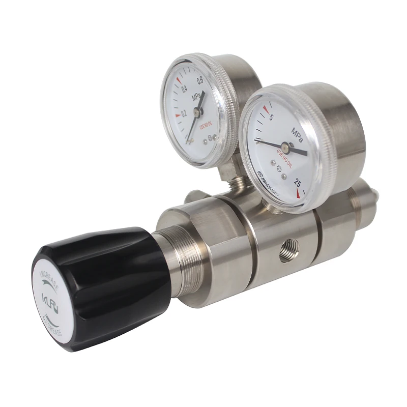 High Precision Stainless Steel Pressure Regulator Specialty Lab Regulator High Purity Resistant for Propane Argon