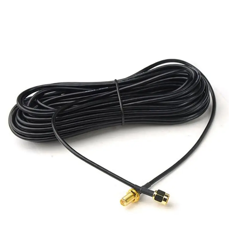 ABMI-2Pcs 20M Extension Cables SMA Male To Female Coaxial Extension Cable Wifi Router Antenna Aerial Copper Plated Gold Cable,