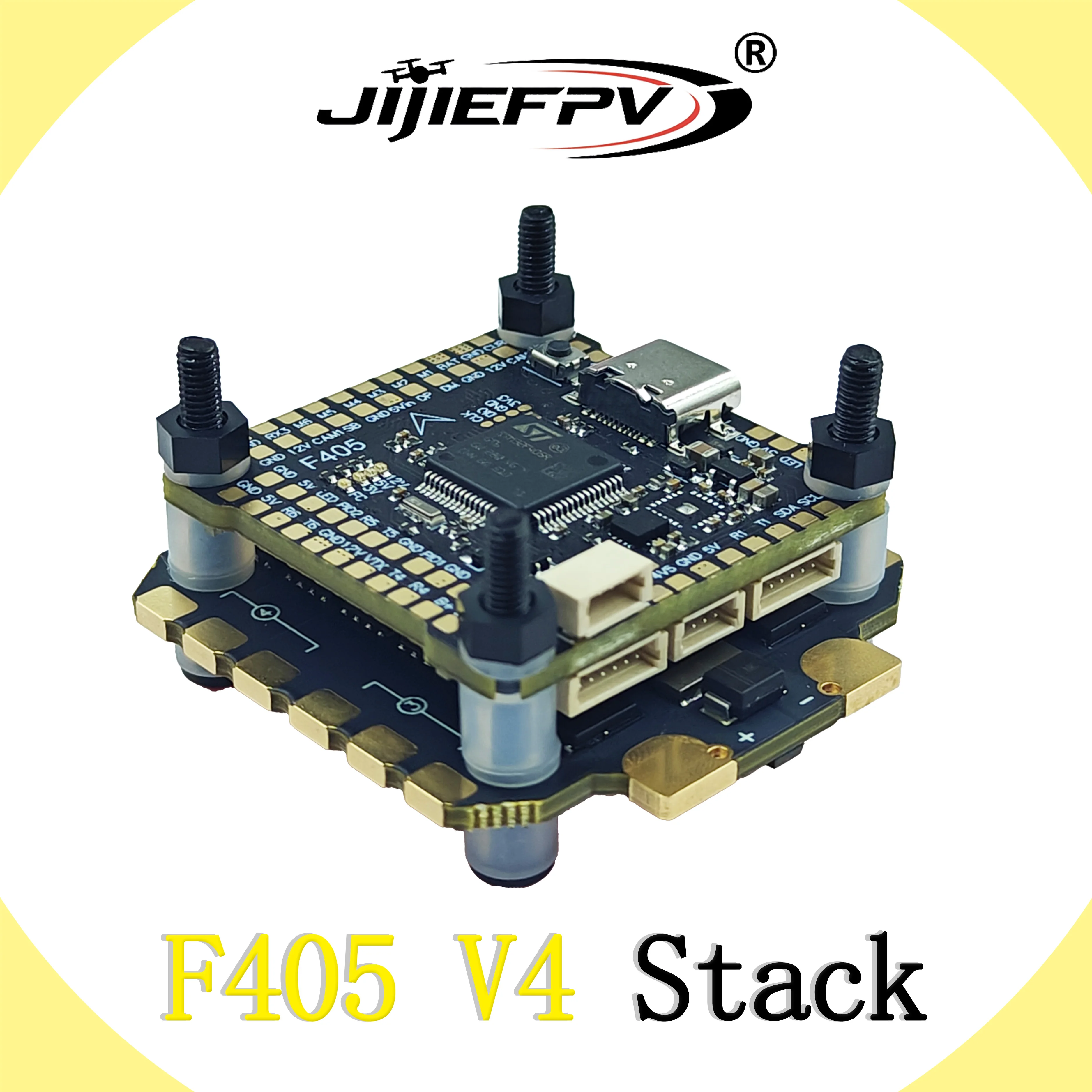 

JIJIE FPV F405 V4 FC BetaFlight Flight controller Stack 3-6S 55A BLheli_s / BlueJay ESC For Racing Drone