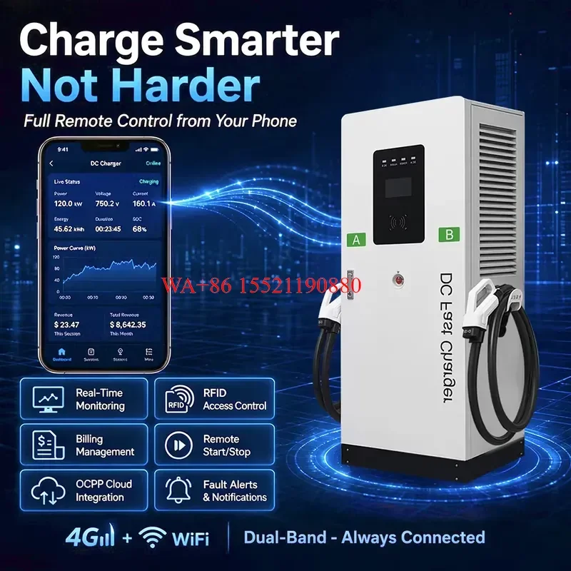 WMWMNU for Deedian 60kW 120kW DC Fast Charger CCS2 Commercial Floor Mounted EV Charging Station OCPP1.6J RFID IP55 Wholesale