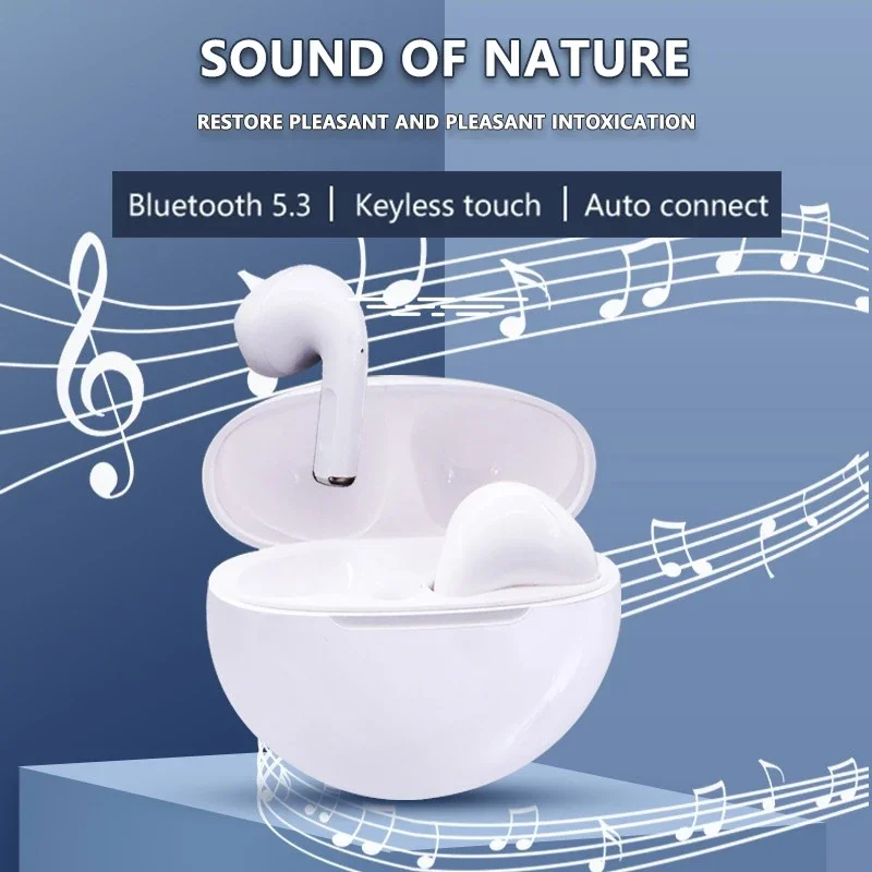 TWS Pro6 Earphone Bluetooth Headphones with Mic 9D Stereo Pro 6 Earbuds for Xiaomi Samsung Android Wireless Bluetooth Headset