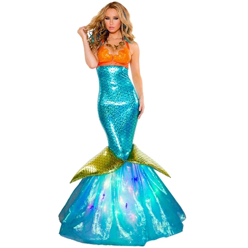 Anime Sexy Little Mermaid Princess Costume For Women Funcy Party Dress Halloween Carnival Mermaid Cosplay Bra Mermaid Tail Su&J1
