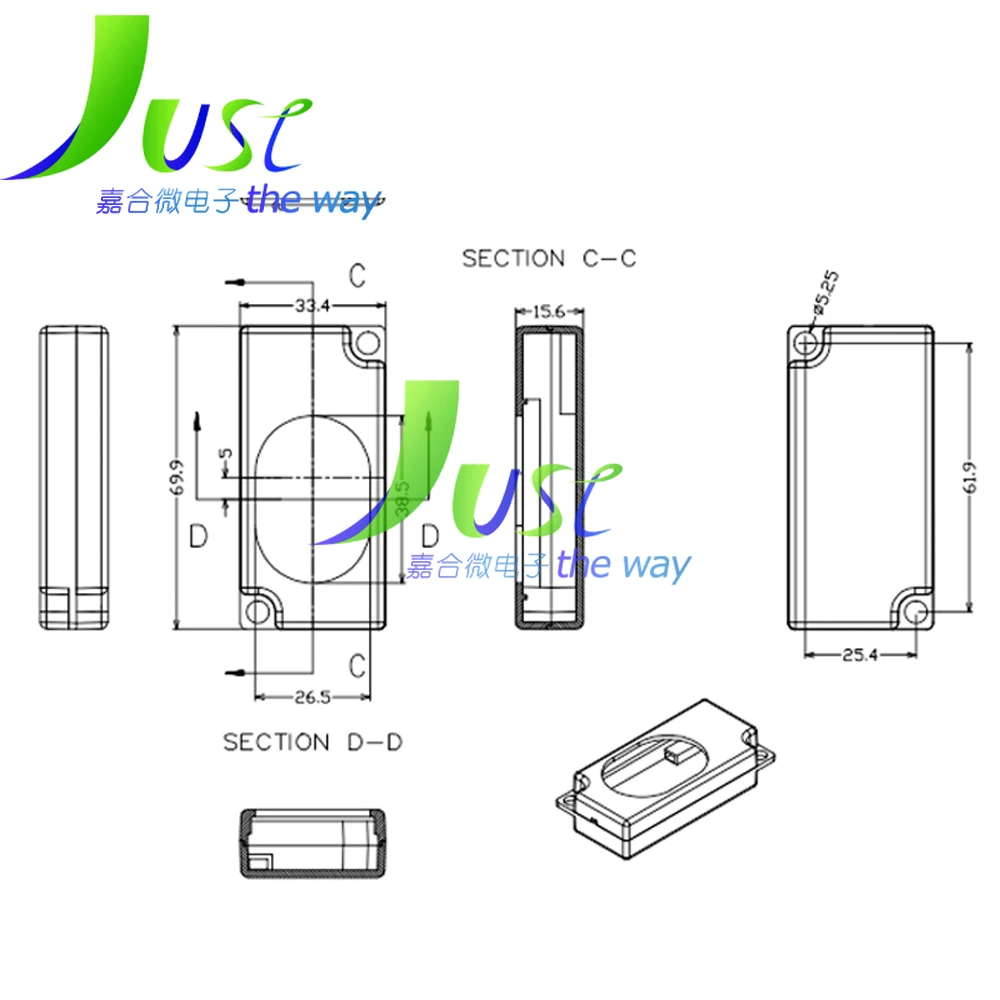 1Pair 3370 8Ohm 3W Advertising LCD TV Speakers Box Loudspeaker 8 Ohm 3 Watt Rectangle Cavity Speaker For MP3 Decoder Board TV