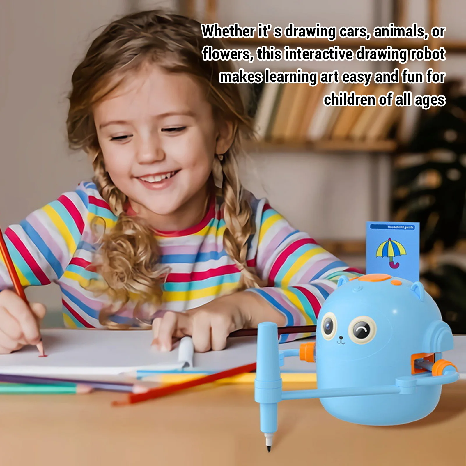 Smart Drawing Robot Children Art Enlightenment Interactive Drawing Robot Painting Early Educational Automatic Drawing Toy