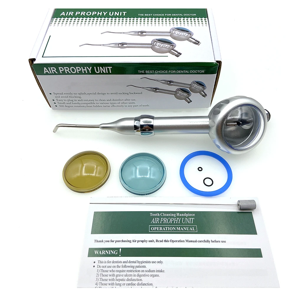 

MYDental Air Polisher metal air prophy mate air polishing handpiece airflow teeth whitening cleaning air water sander gun2/4hole