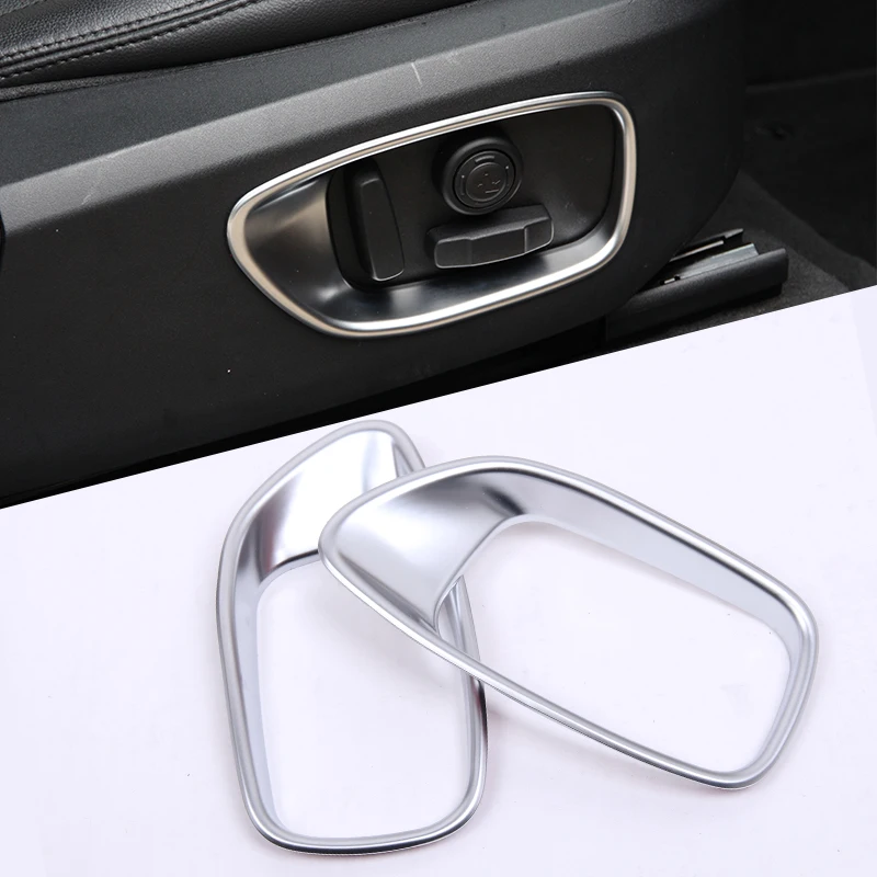 

2 Pcs Side Seat Decoration Frame Cover Trim ABS Chrome For Land Rover Discovery Sport Car Accessories 2015 2016 2017