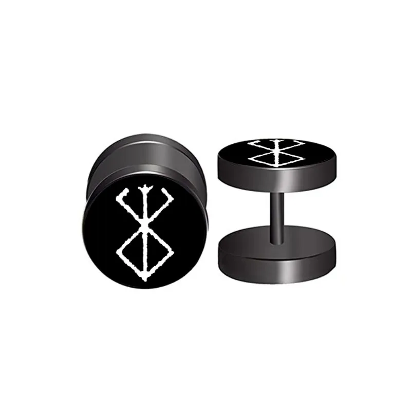 Berserk Guts Rvs Haltervormige Oorbellen Anime Mannen Prachtige Hanger Oorbellen Eenvoudige Mode Accessoires Meisje Gift