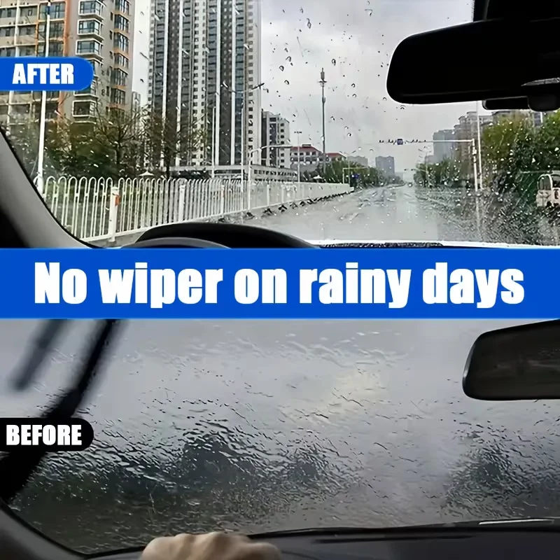 50ml Car Glass Water Repellent Spray QIFENGHE - Rainproof Anti-Water Coating for Auto Windows, Clear Vision in Rainy Days