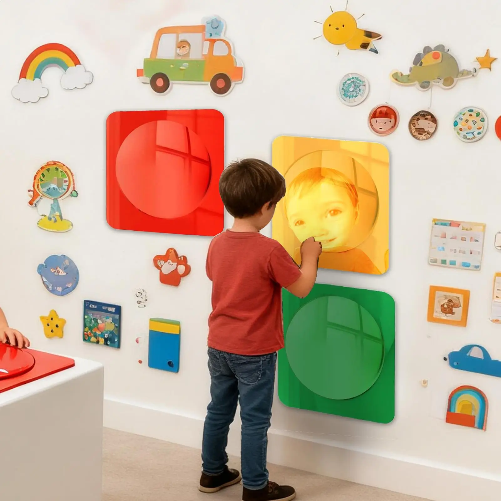 Bubble Sensory Mirror 3Pcs/set Acrylic Bubble Mirror Stimulation Kids Sensory Mirror Toys For Feelings Exploration Tactile