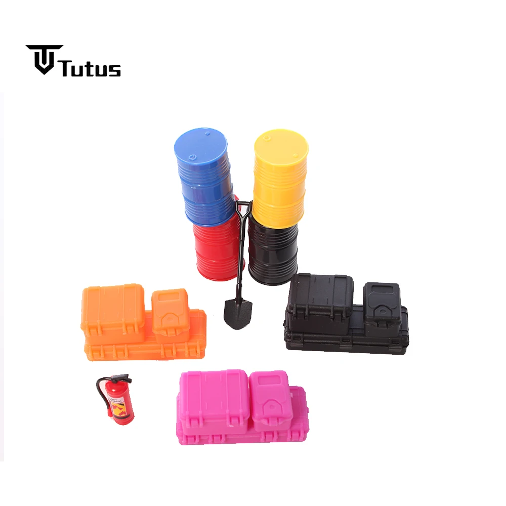 Boîte de rangement RC à échelle 1/18 1/24 pour SCX24/FCX24/Enduro24/TRX4M | Mini étui d'équipement de voiture | Accessoire sur chenilles | Décorati réalistes