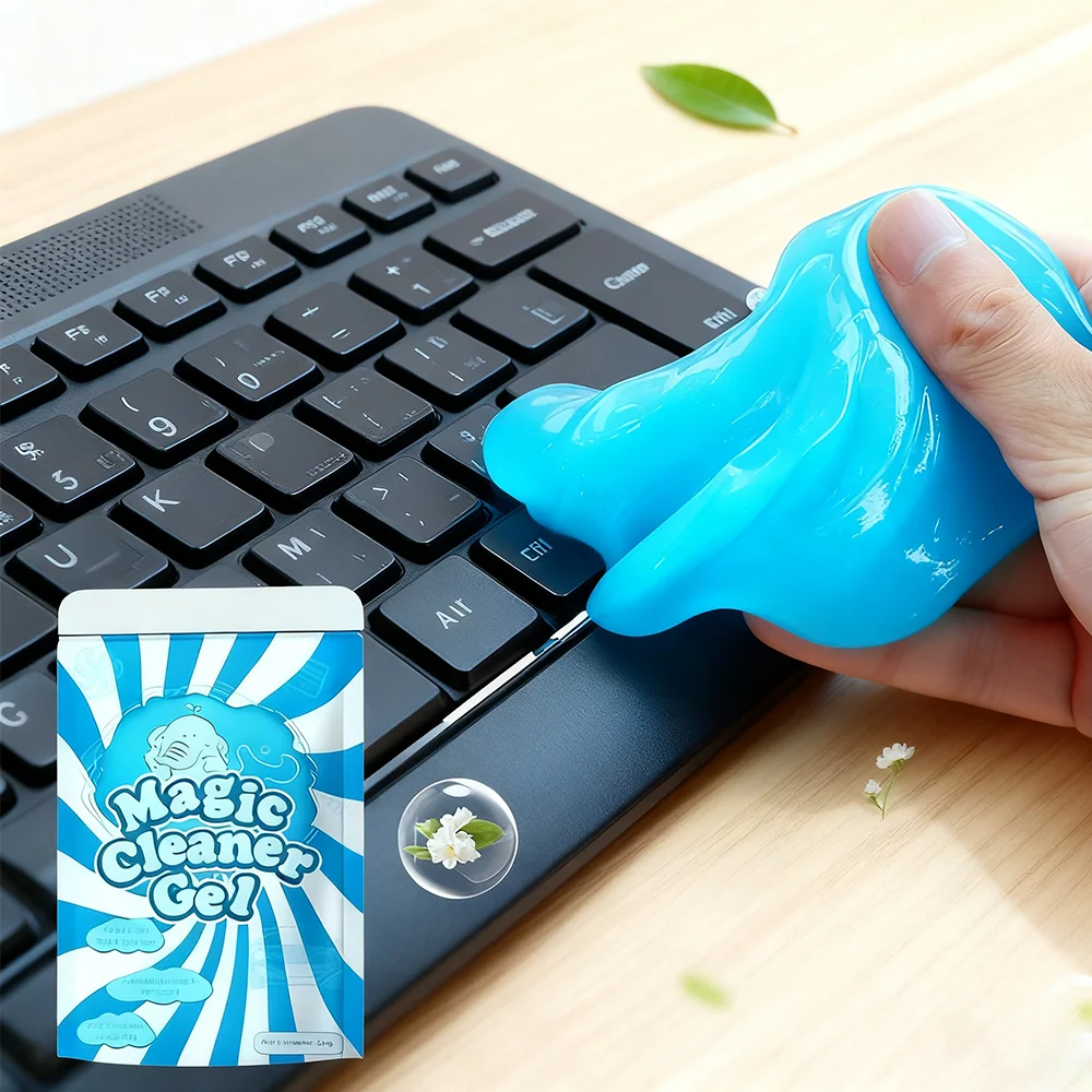 1/2pcs High-Efficiency Car Cleaning Gel All-purpose Auto Interior Crevices & Air Vents Dashboard Gaps Safe Use Clean Solid Gel