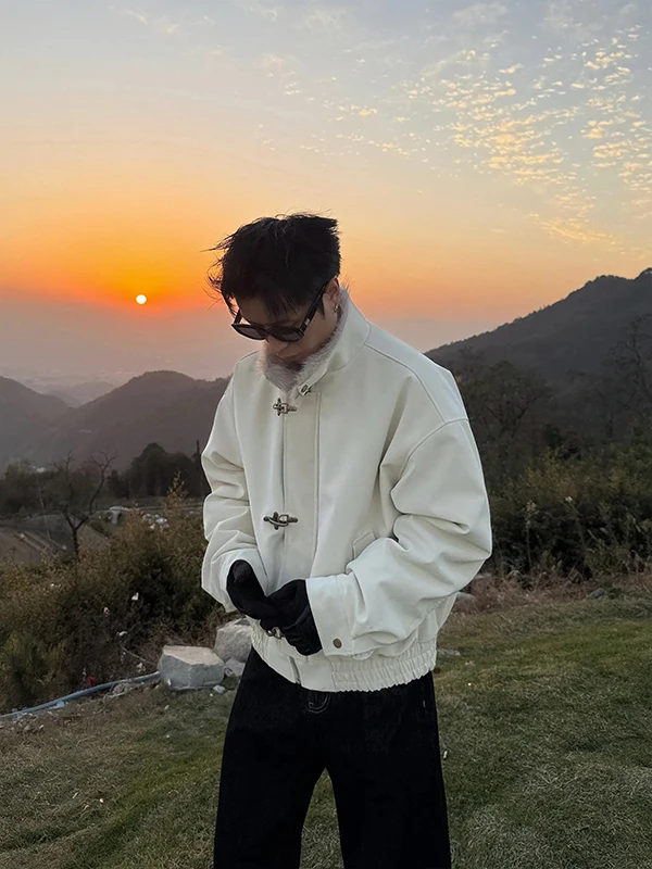 

Кожаное хлопковое пальто American Sle Thiened, мужское зимнее хлопковое пальто с меховым воротником Thiened Mountain Eagle, модное хлопковое пальто