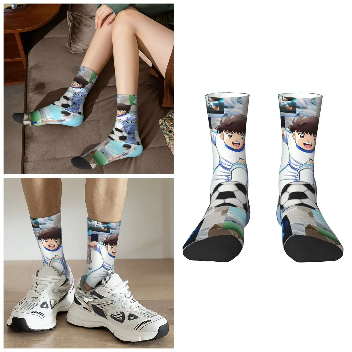 

Япония Футбол Манга Капитан Цубаса Озора Носки Harajuku Супер мягкие чулки Всесезонные длинные носки Аксессуары Подарки унисекс