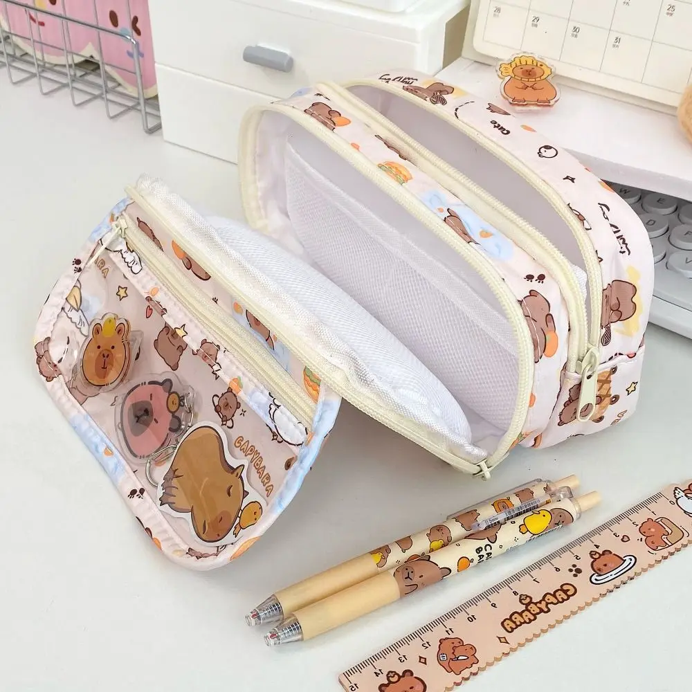 New Cartoon Pen Bag Multilayer Large Capacity Stationery Bag Multifunctional Students Pencil Case For School Office