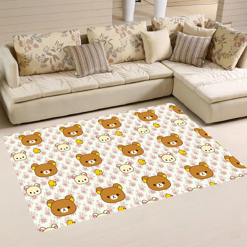 Rugs Cute R-Rilakkuma Aesthetic Room Decoration Door Mat Kitchen Rug Carpet Entrance of House Home Carpets Balcony Foot Doormat