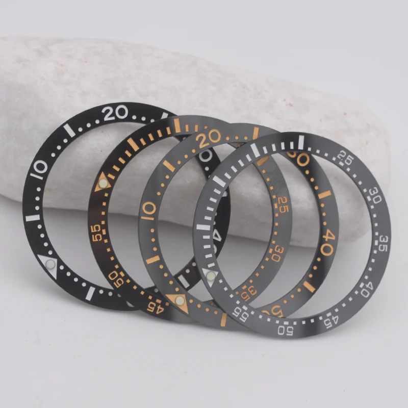 38mm SPB185 SPB187 Ceramic Watch Bezel Insert Ring Fit Watch case Bezel Men Watch Replacement Part Accessories