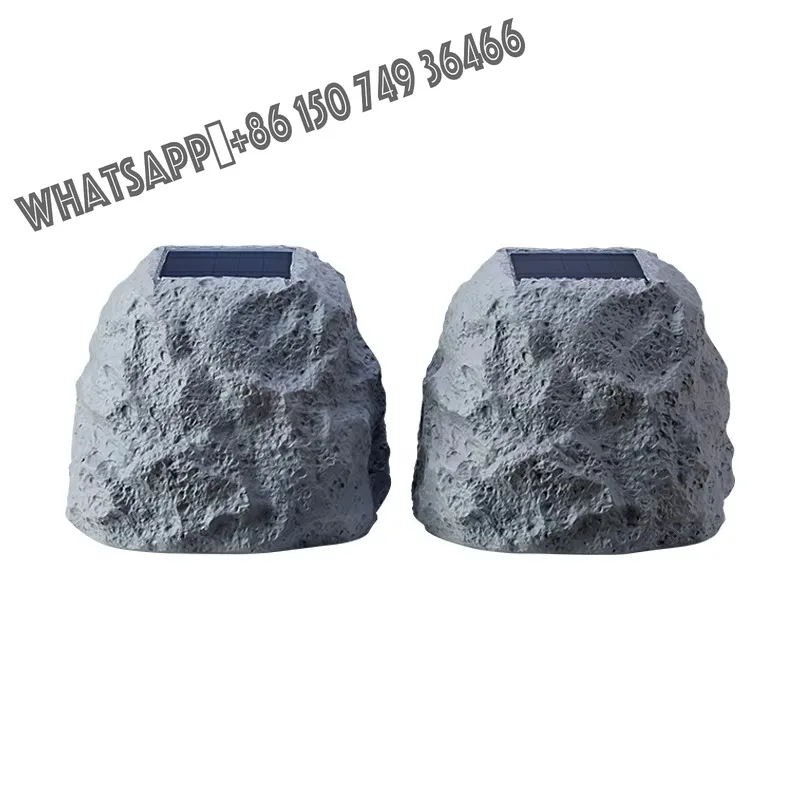 

Hotsale ST05 Set of 2 Weatherproof Blue-tooth Switchable Color Rock Speakers Solar Assisted Charging for Yard Patio Living Space