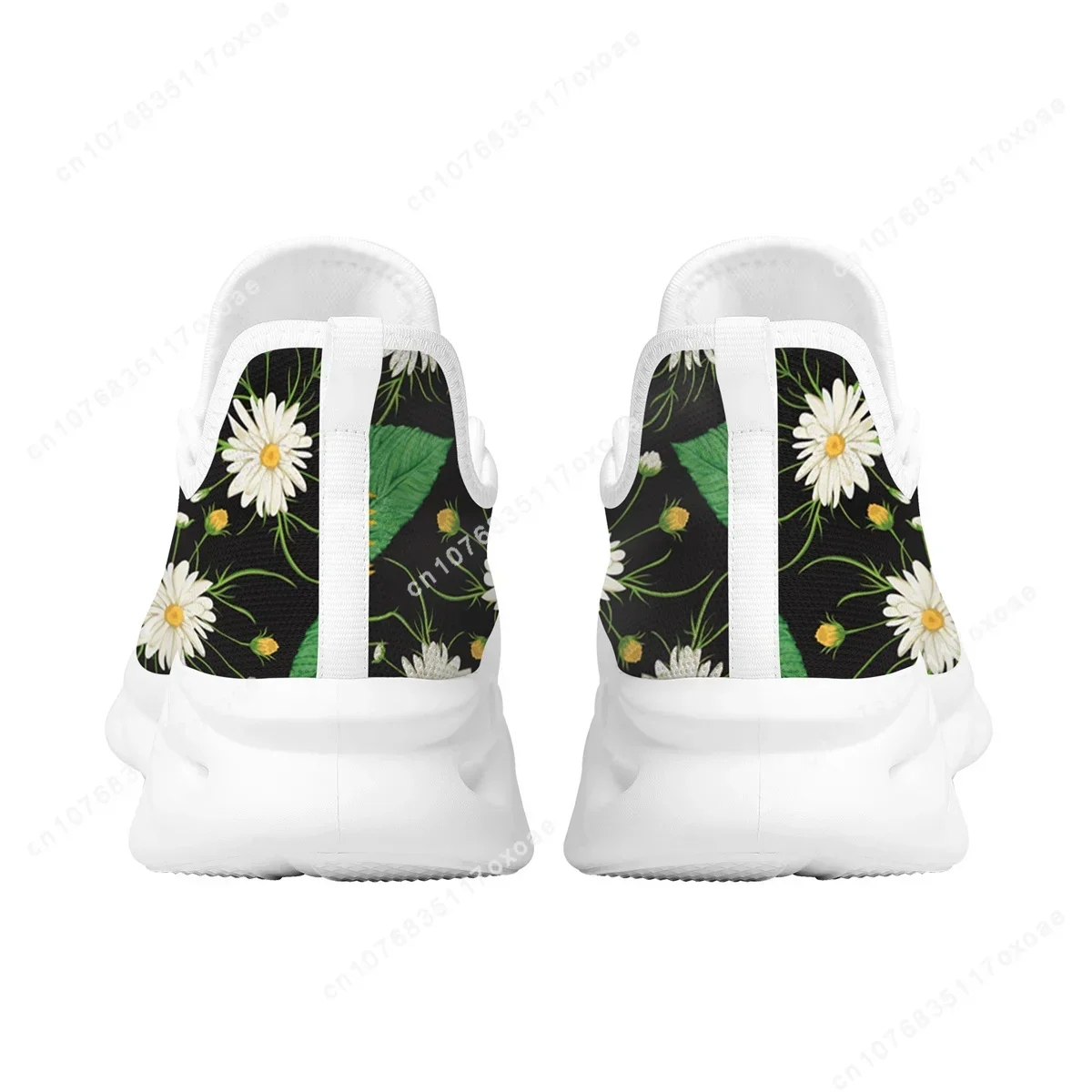 2022 حار نمط الدانتيل يصل أحذية رياضية عباد الشمس نمط طباعة المرأة الشقق خفيفة الوزن تنفس أحذية للمشي Chaussure فام #6