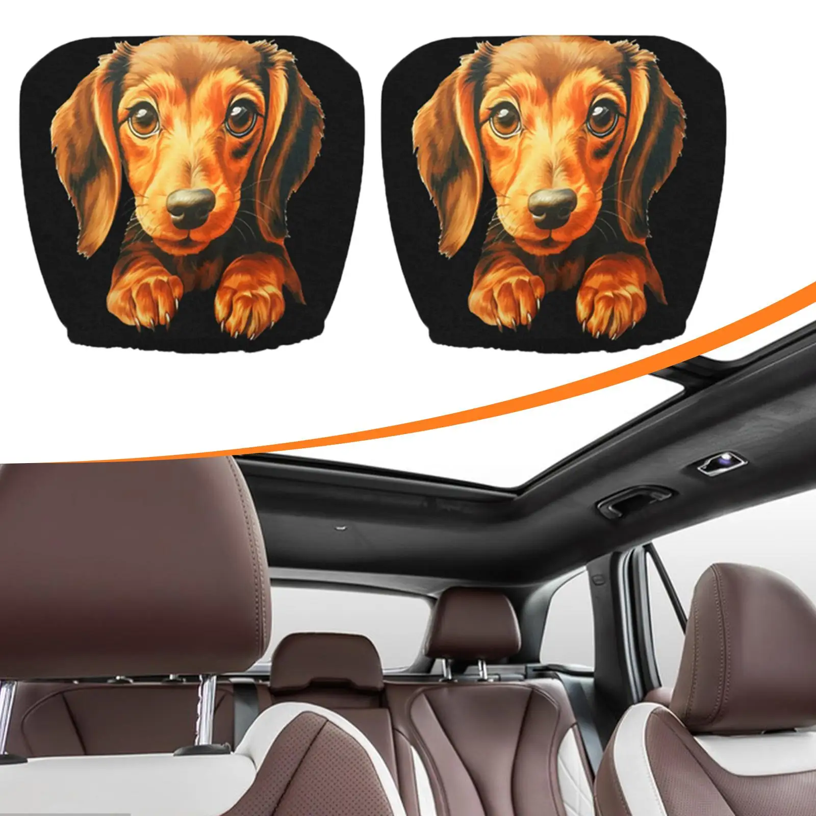 

2 шт. чехлов для подголовников автомобиля, защитные накладки для подголовников для ежедневных поездок на работу и для грузовиков