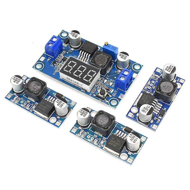 

Si Tai&SH LM2596S DC-DC Регулируемый понижающий модуль питания, плата регулятора 3A от 12/24 до 12/5/3,3 В