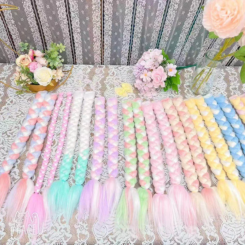 着ぐるみキグルミ編み込みヘアコスプレ小道具三つ編み着ぐるみ部分アクセサリーアニメロリータキグルミカーニバルパーティーコスプレ衣装